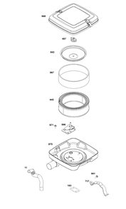 Air Cleaner Group Diagram and Parts List for 356447-0706-B5 200000 - 399999 Briggs and Stratton Engine